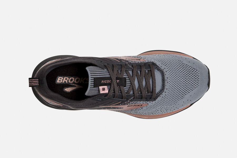 Brooks Ricochet 3 Road Running Shoes Womens - Dark Grey/Pink - EDUOG-7086